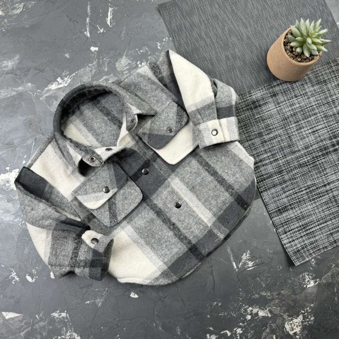 Сорочка дитяча в клітинку BEWARM gray