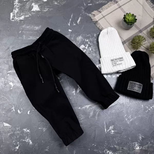 Штани дитячі джоггери Organic Cotton black