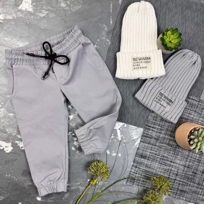 Штани дитячі джоггери Organic Cotton Gray