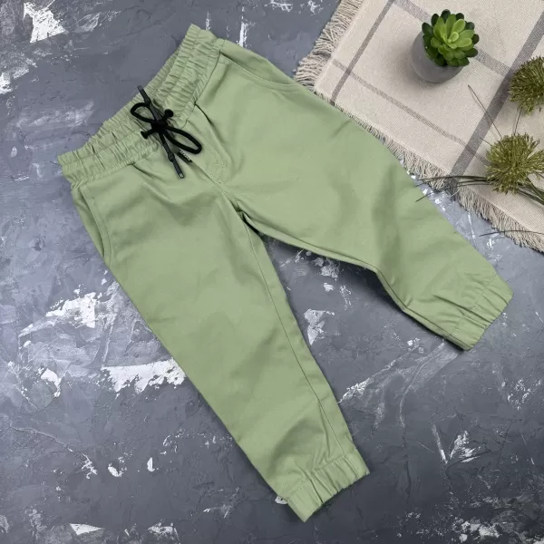 Штани дитячі джоггери Organic Cotton oliva