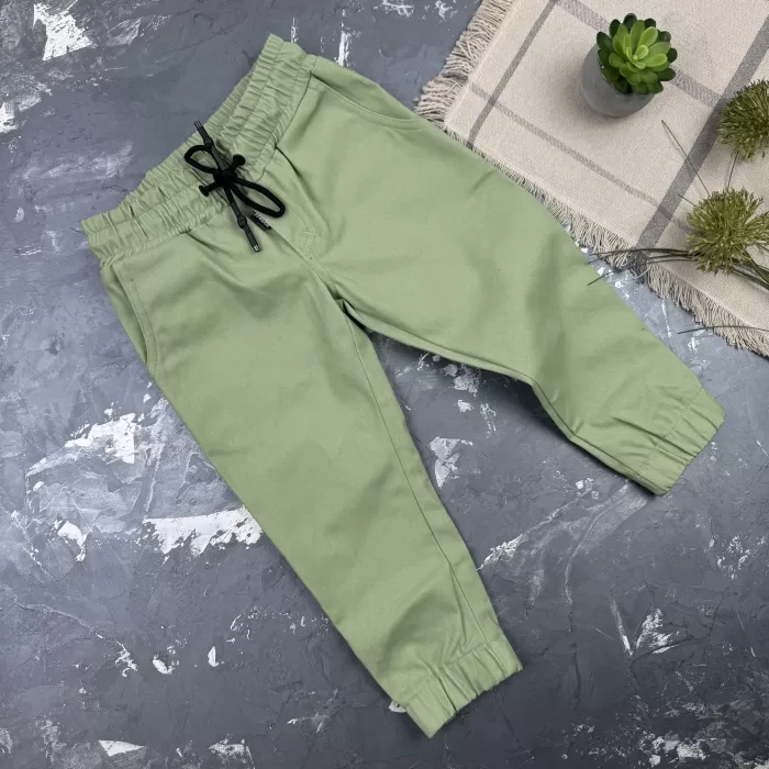 Штани дитячі джоггери Organic Cotton oliva
