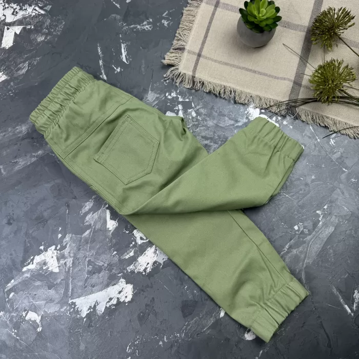 Штани дитячі джоггери Organic Cotton oliva