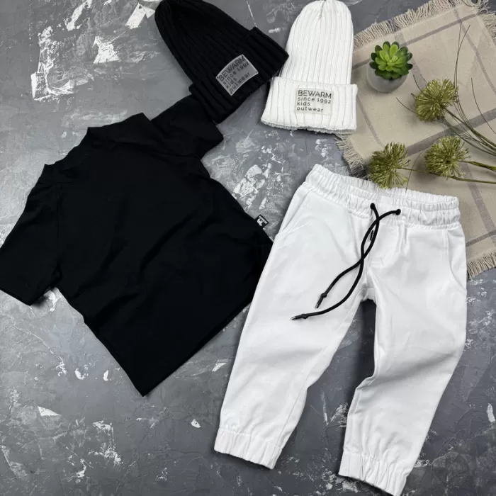 Штани дитячі джоггери Organic Cotton white