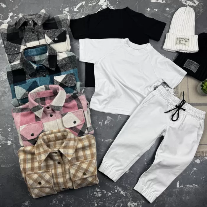 Штани дитячі джоггери Organic Cotton white