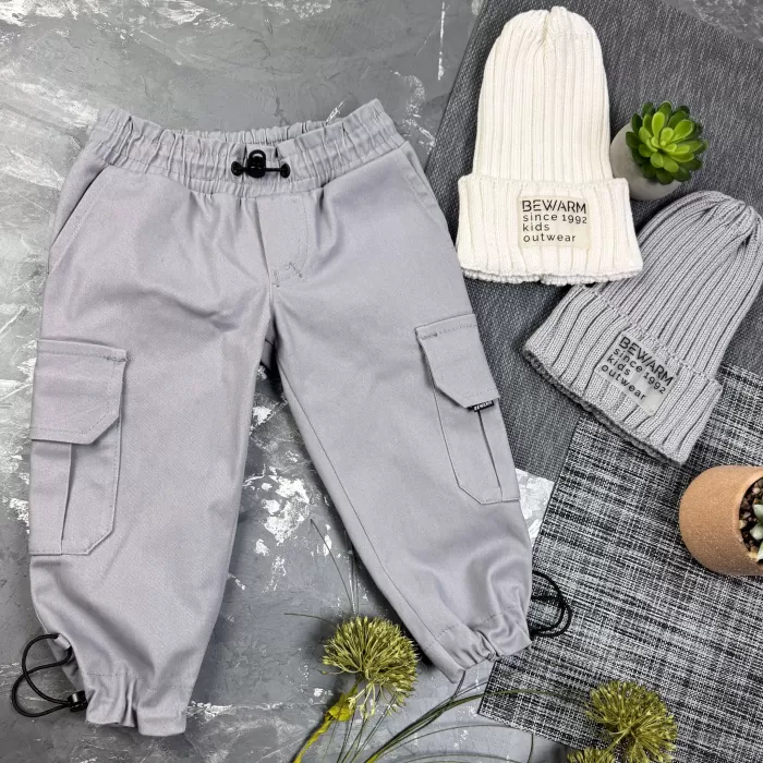 Штани дитячі карго Organic Cotton Gray