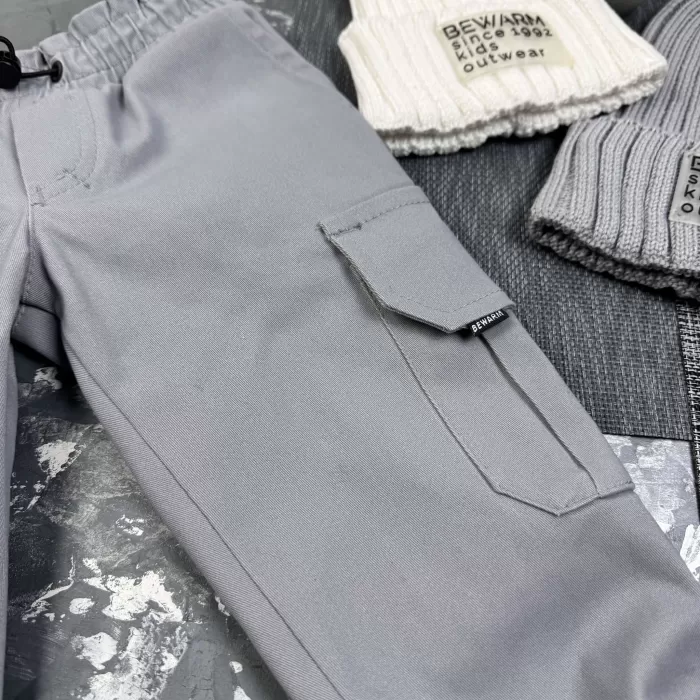 Штани дитячі карго Organic Cotton Gray