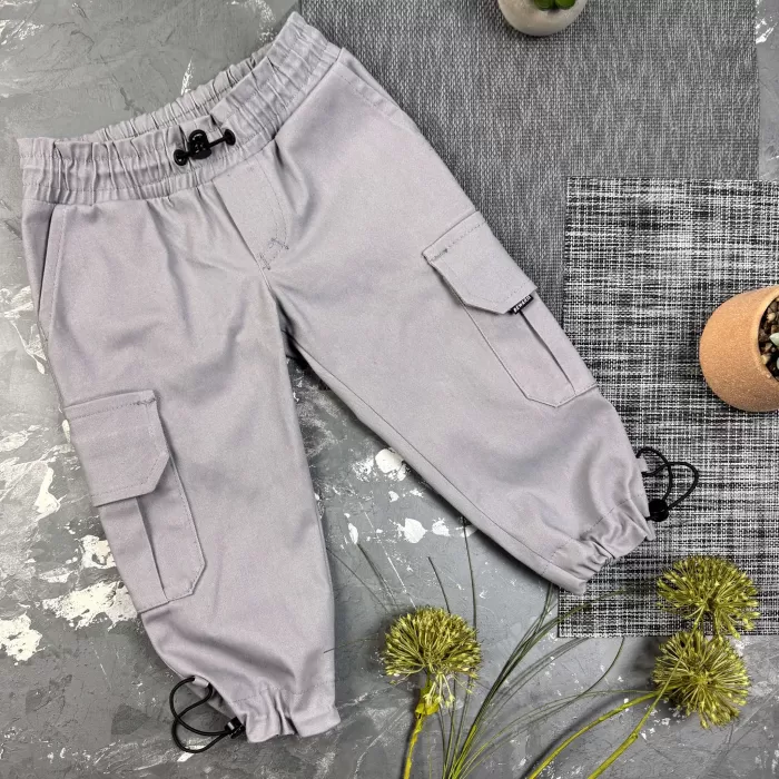 Штани дитячі карго Organic Cotton Gray