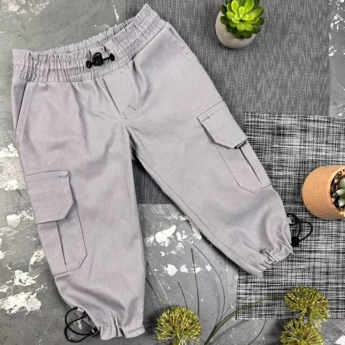 Штани дитячі карго Organic Cotton Gray