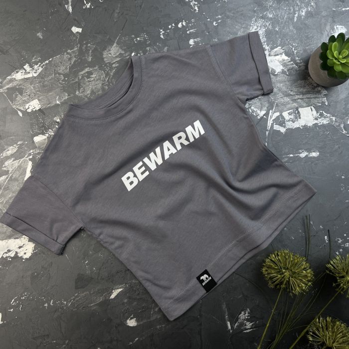 Костюм дитячий літній (шорти + футболка + жилетка) BEWARM білий/сірий