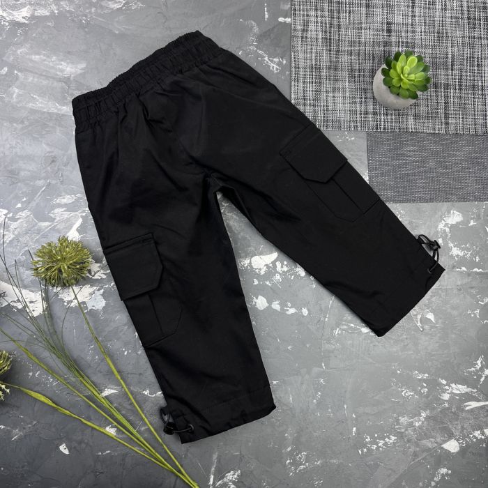 Штани дитячі карго Organic Cotton black