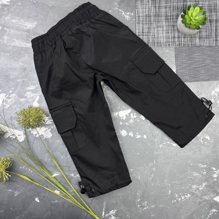 Штани дитячі карго Organic Cotton black