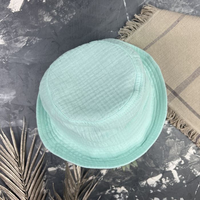Костюм muslin cotton BEWARM дитячий штани + футболка + панамка Блакитний