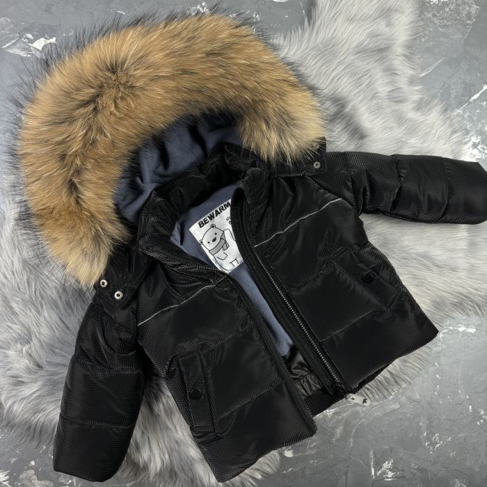 Комбінезон BEWARM Umka Black Carbone дитячий зимовий роздільний