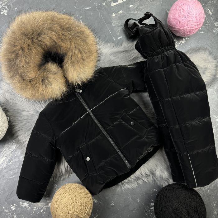 Комбінезон BEWARM Umka Black Velvet дитячий зимовий роздільний