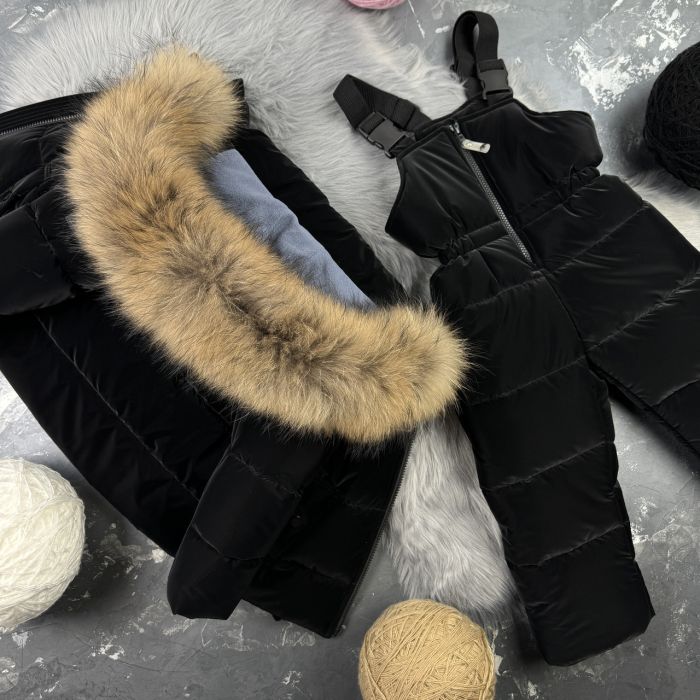 Комбінезон BEWARM Umka Black Velvet дитячий зимовий роздільний