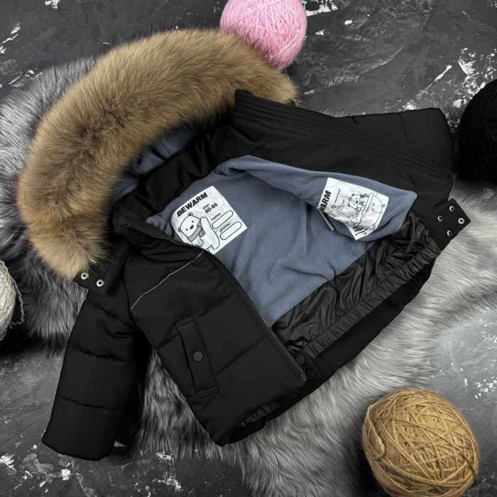 Комбінезон BEWARM Umka Black дитячий зимовий роздільний