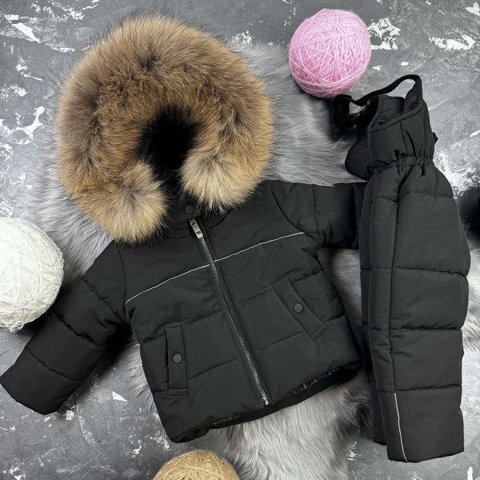 Комбінезон BEWARM Umka Black дитячий зимовий роздільний