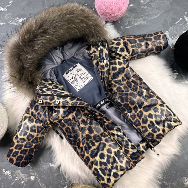 Куртка-пальто BEWARM Bakota Leopard дитяча зимова подовжена