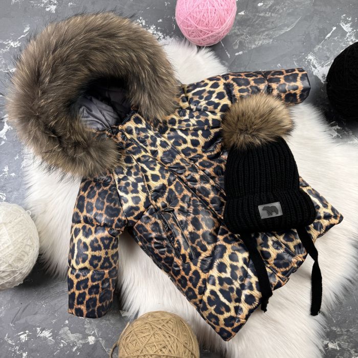 Куртка-пальто BEWARM Bakota Leopard дитяча зимова подовжена