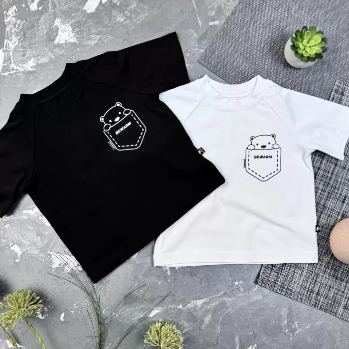 Костюм prettybear шорти+футболка+панамка дитячий Шоколад/Білий