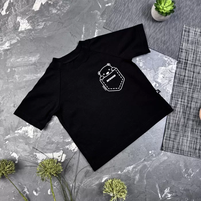 Костюм prettybear шорти+футболка+панамка дитячий Гірчиця/Чорний