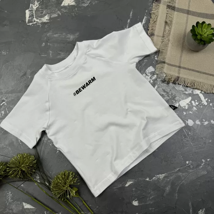 Костюм #BEWARM шорти+футболка+панамка дитячий Білий