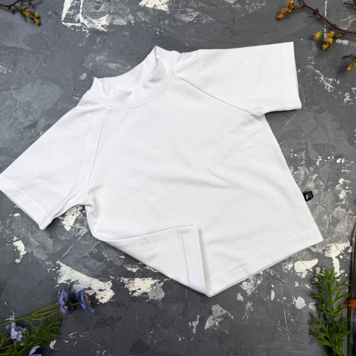 Дитяча футболка реглан clear white