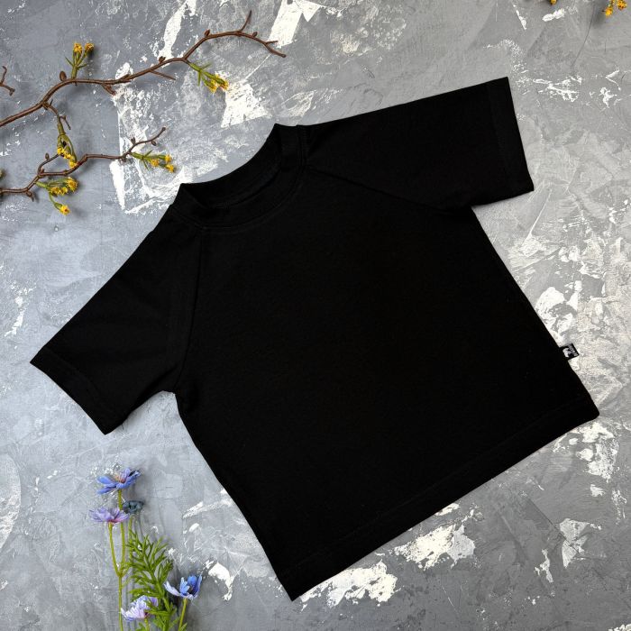 Дитяча футболка реглан clear black