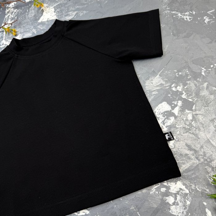 Дитяча футболка реглан clear black