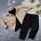 Комплект дитячий набір spring nature Beige on Black