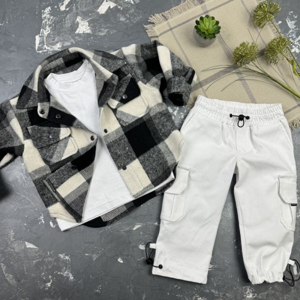 Комплект дитячий набір spring wind Black on White
