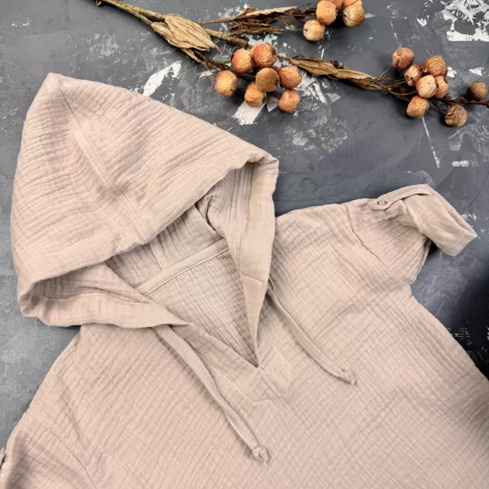 Комплект muslin cotton Beige BEWARM дитячий (штани,футболка,панамка,шорти,туніка)
