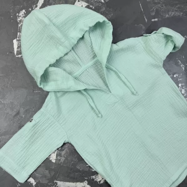 Муслінова Туніка дитяча Muslin Cotton BEWARM Блакитна