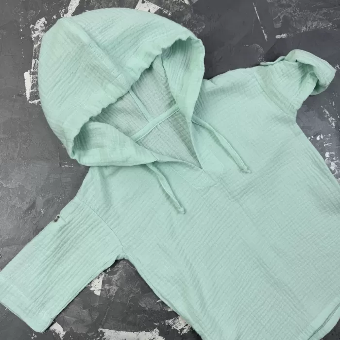 Муслінова Туніка дитяча Muslin Cotton BEWARM Блакитна