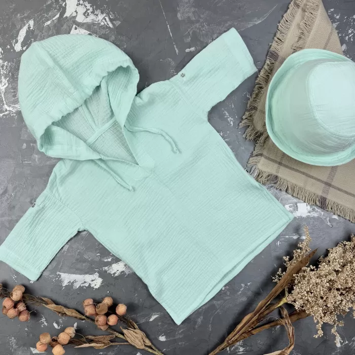 Муслінова Туніка дитяча Muslin Cotton BEWARM Блакитна