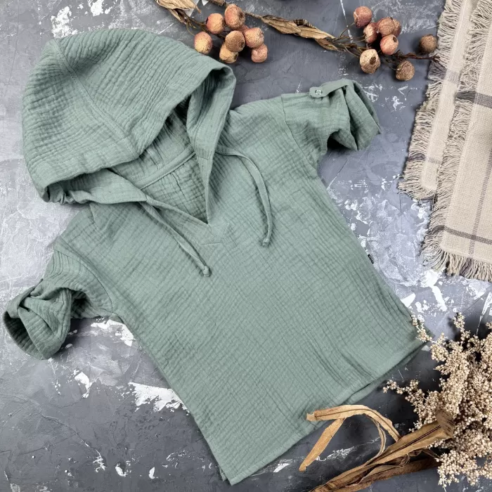 Муслінова Туніка дитяча Muslin Cotton BEWARM Хакі