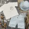 Костюм prettybear шорти+футболка+панамка дитячий Блакитний/Білий
