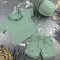 Костюм muslin cotton BEWARM дитячий шорти + футболка + панама Khaki