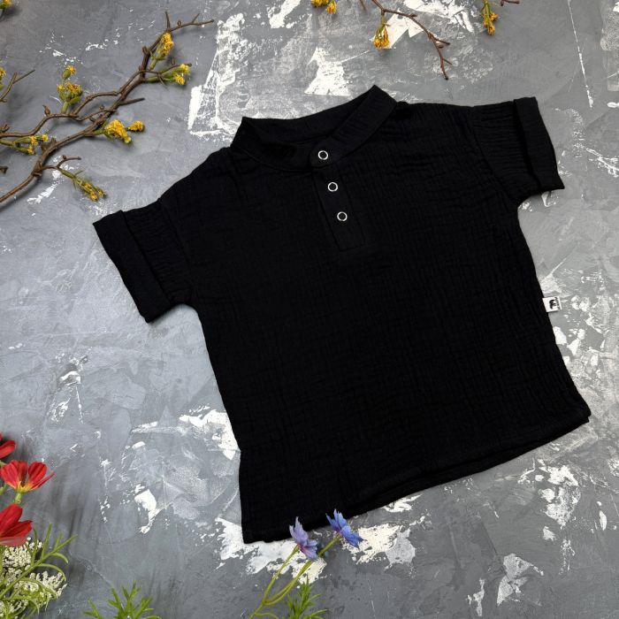 Комплект muslin cotton Black BEWARM дитячий (штани,футболка,панамка,шорти,туніка)