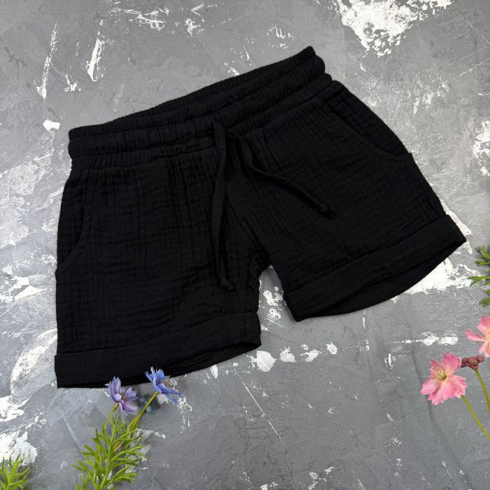 Комплект muslin cotton Black BEWARM дитячий (штани,футболка,панамка,шорти,туніка)