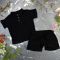 Костюм muslin cotton BEWARM дитячий шорти + футболка + панама Black