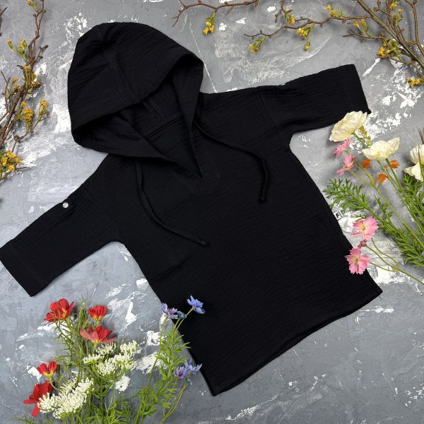 Муслінова Туніка дитяча Muslin Cotton BEWARM Black