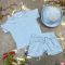 Комплект muslin cotton Sky-blue BEWARM дитячий (штани,футболка,панамка,шорти,туніка)