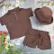 Костюм muslin cotton BEWARM дитячий шорти + футболка + панама Choko