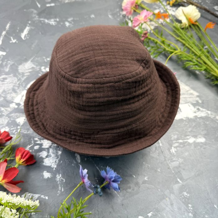 Панамка дитяча Muslin Cotton BEWARM Шоколад