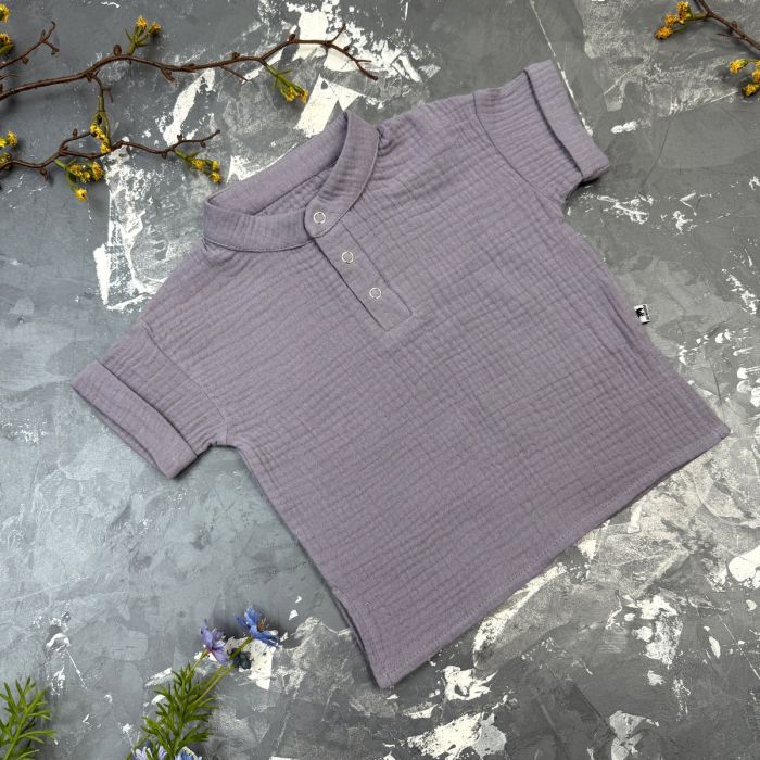 Костюм muslin cotton BEWARM дитячий штани + футболка + панамка Grey