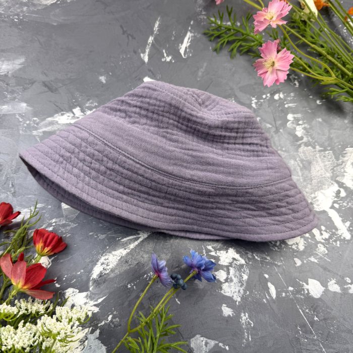 Костюм muslin cotton BEWARM дитячий шорти + футболка + панама Grey