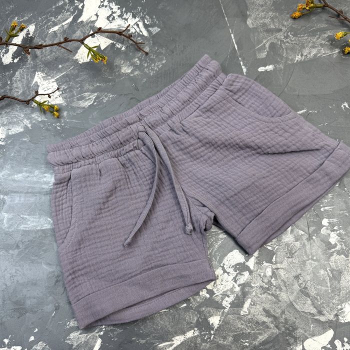 Комплект muslin cotton Grey BEWARM дитячий (штани,футболка,панамка,шорти,туніка)