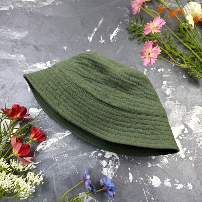 Панамка дитяча Muslin Cotton BEWARM dark green
