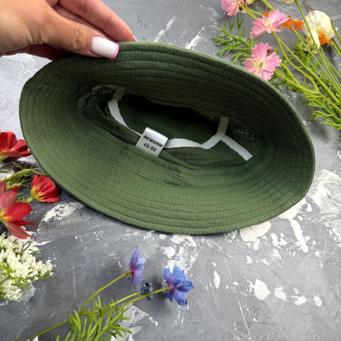 Панамка дитяча Muslin Cotton BEWARM dark green